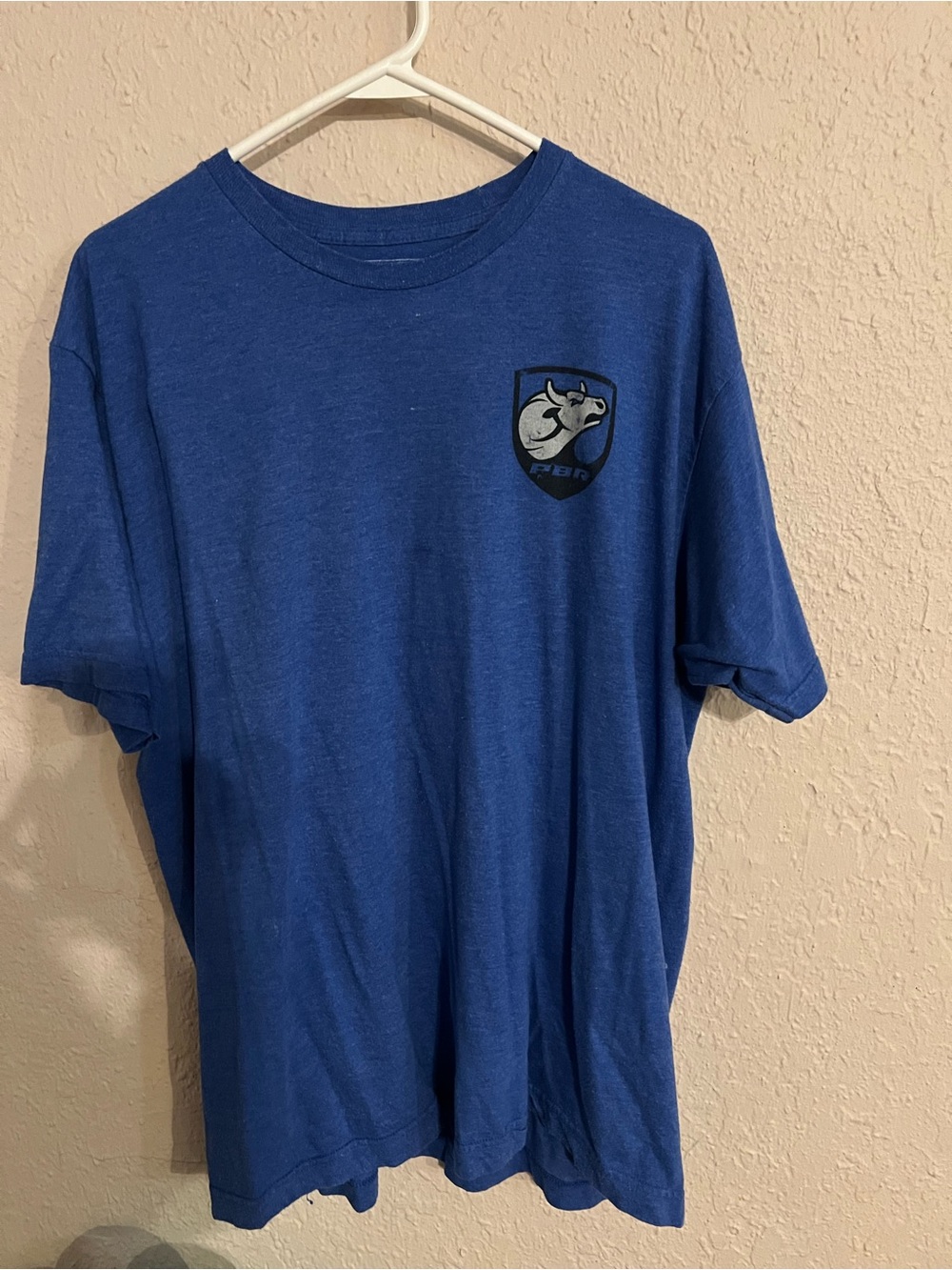 Blue Short-Sleeve Crew Tee with Shield Logo